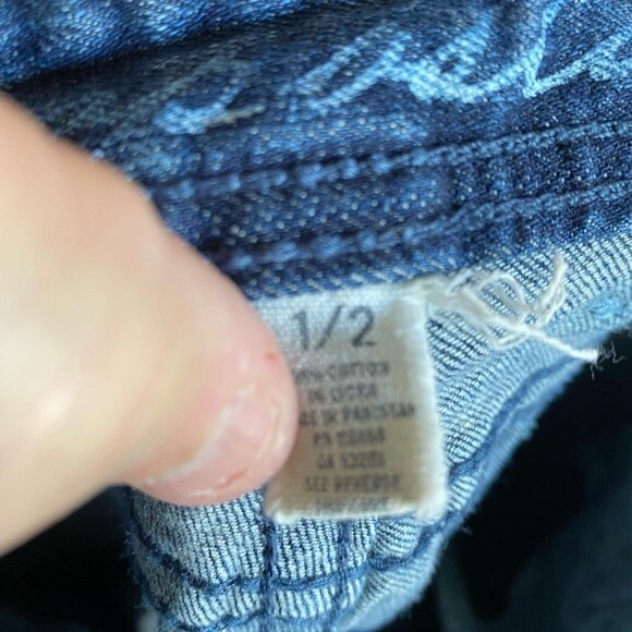 Ladies Teens Womens Aeropostale Bermuda Blue Jean shorts sz 1/2 - Picture 6 of 8